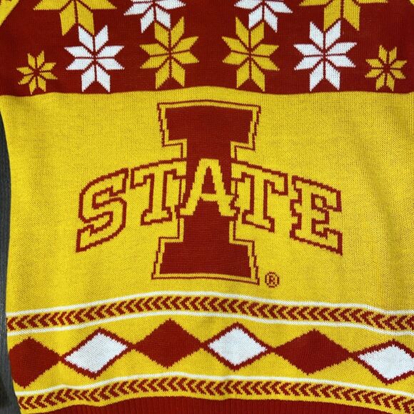 Klew Iowa State Women's Big Logo V-Neck Sweater RED/Yellow - SMALL NEW WITH TAGS - Picture 8 of 13